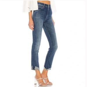 Mother high waisted rascal slit flip jeans size 27